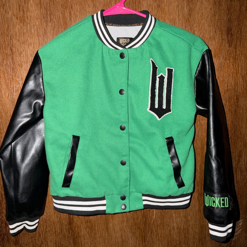 Wicked X Justice Varsity Bomber Jacket